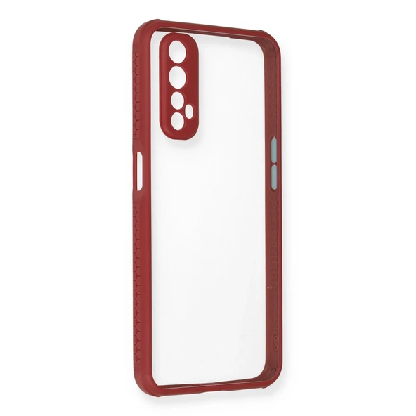 Realme 7 Kılıf Miami Şeffaf Silikon - Fuşya ürün görseli 1