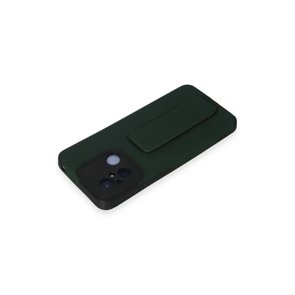 Xiaomi Redmi 12c Kılıf Mega Standlı Silikon - Yeşil - Resim 3