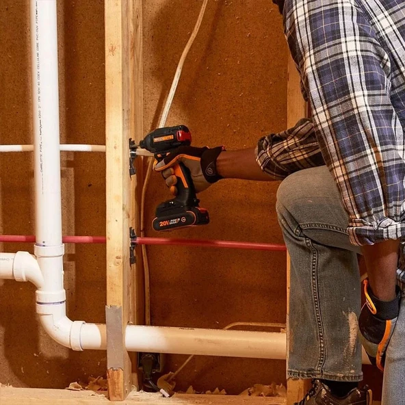 WORX WX265 20Volt 2.0Ah Li-ion Çift Akülü 200Nm Kömürsüz Profesyonel Şarjlı Darbeli Tornavida - Resim 7