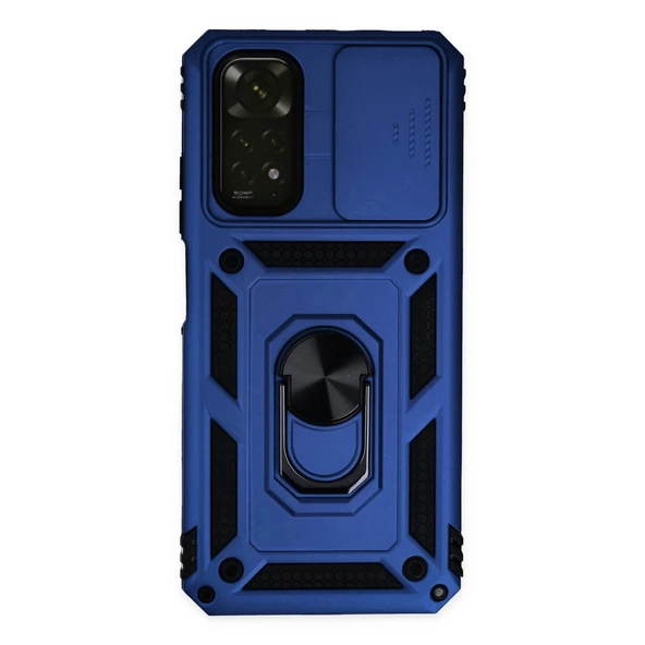 Xiaomi Redmi Note 11 Kılıf Pars Lens Yüzüklü Silikon - Lacivert ürün görseli 1