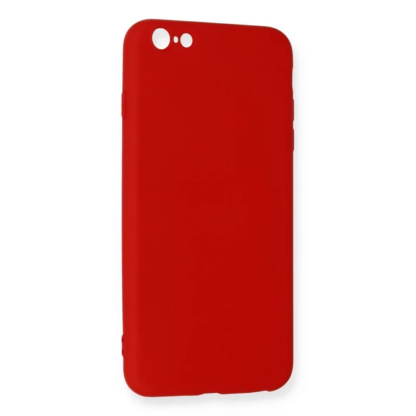 İphone 6 Plus Kılıf Nano İçi Kadife Silikon - Kırmızı - Resim 3