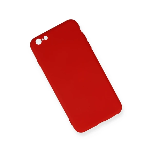 İphone 6 Plus Kılıf Nano İçi Kadife Silikon - Kırmızı - Resim 2