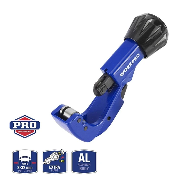 WORKPRO WP301005 3-32mm Profesyonel Bakır Boru Kesme Makası + 1 Adet Yedek Bıçak ürün görseli 1