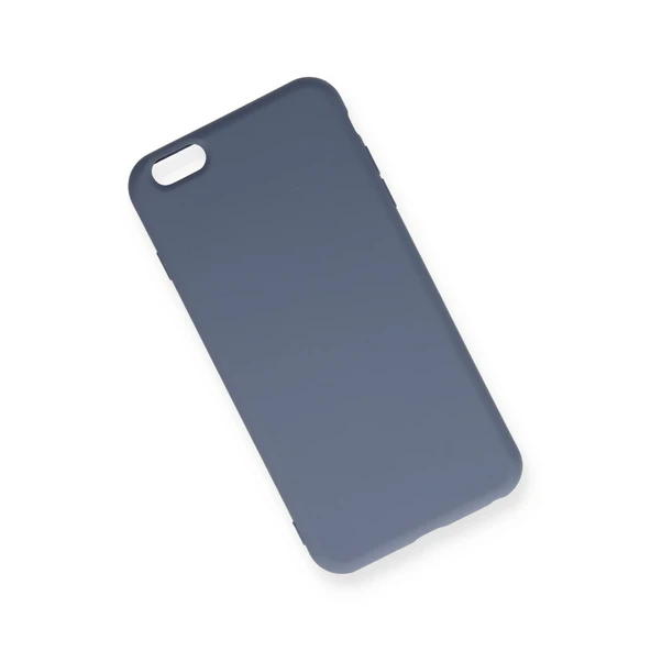 İphone 6 Plus Kılıf Nano İçi Kadife Silikon - Gri - Resim 3