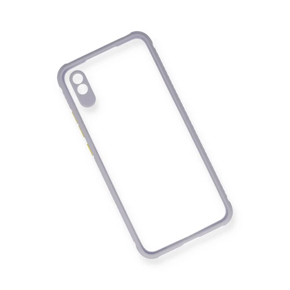 Xiaomi Redmi 9a Kılıf Miami Şeffaf Silikon - Lila - Resim 3