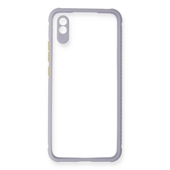 Xiaomi Redmi 9a Kılıf Miami Şeffaf Silikon - Lila - Resim 2