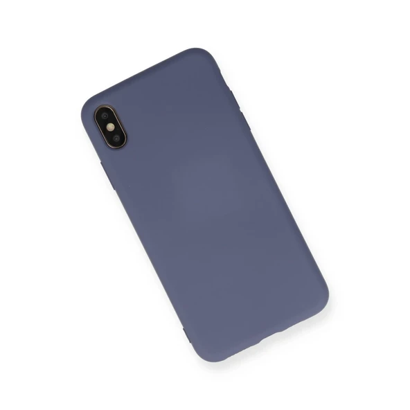 İphone Xs Max Kılıf Nano İçi Kadife Silikon - Gri - Resim 2