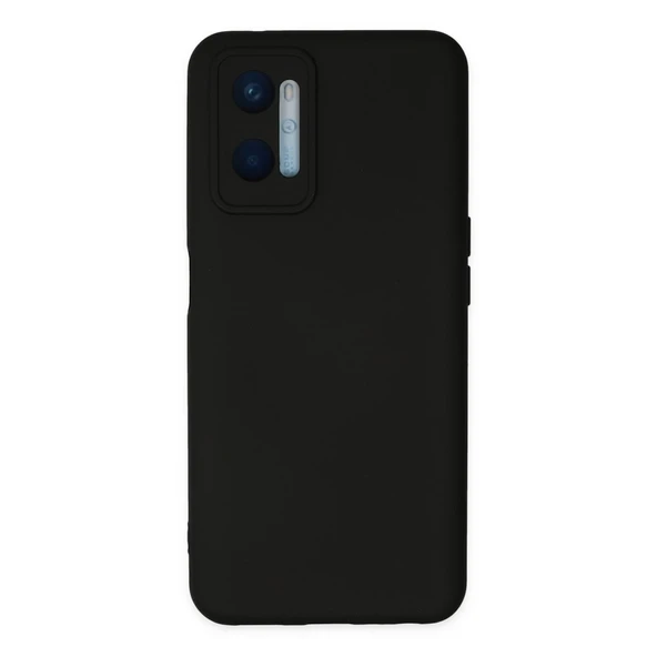 Oppo A96 Kılıf Nano İçi Kadife Silikon - Siyah ürün görseli 1