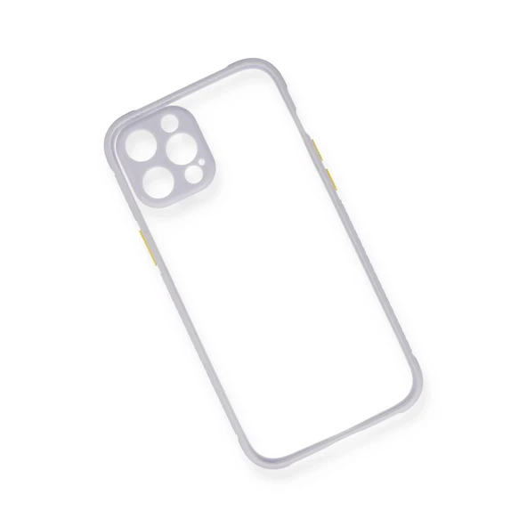 İphone 12 Pro Kılıf Miami Şeffaf Silikon - Lila - Resim 3