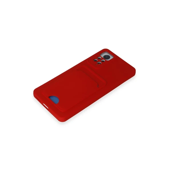 Xiaomi Redmi Note 11 Pro Kılıf Kelvin Kartvizitli Silikon - Kırmızı - Resim 4