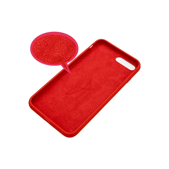 İphone 6 Plus Kılıf Nano İçi Kadife Silikon - Lila - Resim 4