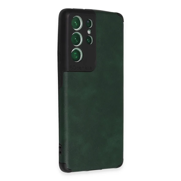 Samsung Galaxy S21 Ultra Kılıf Loop Deri Silikon - Yeşil - Resim 2