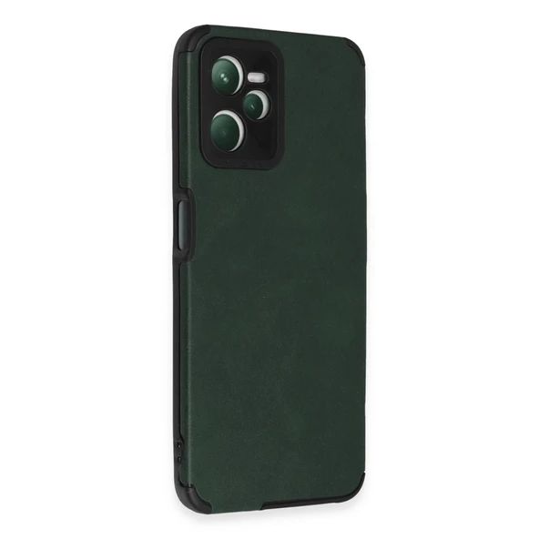 Realme C35 Kılıf Loop Deri Silikon - Yeşil - Resim 2