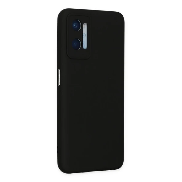 Oppo A96 Kılıf Nano İçi Kadife Silikon - Siyah - Resim 3