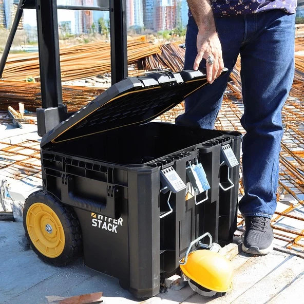 CAT DA41004 HYPER STACK 60 Litre Ağır Hizmet Tipi Tekerlekli Kilitli Takım Çantası - Resim 8