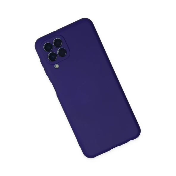 Samsung Galaxy M33 Kılıf Nano İçi Kadife Silikon - Mor - Resim 2