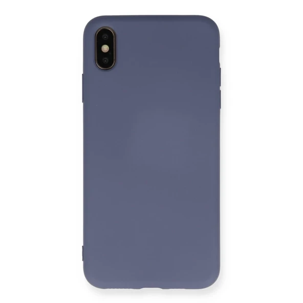 İphone Xs Max Kılıf Nano İçi Kadife Silikon - Gri ürün görseli 1