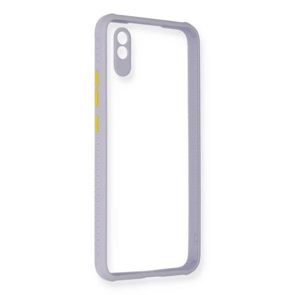 Xiaomi Redmi 9a Kılıf Miami Şeffaf Silikon - Lila ürün görseli 1