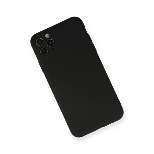 İphone 11 Pro Max Kılıf Nano İçi Kadife Silikon - Siyah - Resim 2