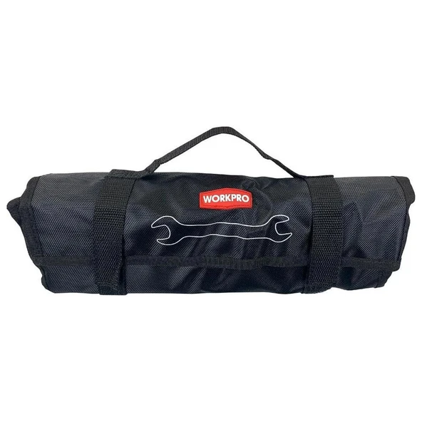 WORKPRO WP202507 6-32mm 12 Parça CR-V Profesyonel Açık Ağız Anahtar Takımı + Bez Taşıma Kılıfı - Resim 5