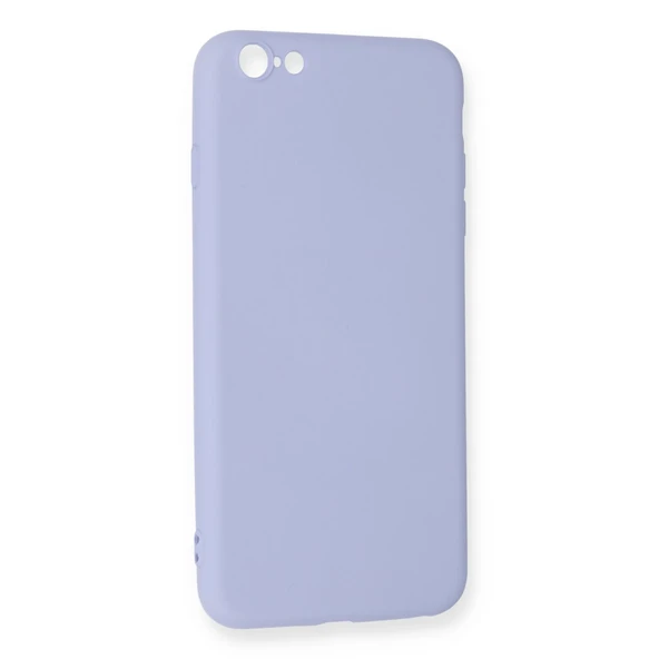 İphone 6 Plus Kılıf Nano İçi Kadife Silikon - Lila - Resim 3