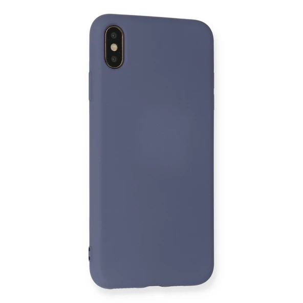 İphone Xs Max Kılıf Nano İçi Kadife Silikon - Gri - Resim 3