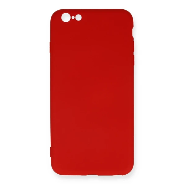 İphone 6 Plus Kılıf Nano İçi Kadife Silikon - Kırmızı ürün görseli 1