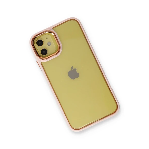 İphone 12 Kılıf Dora Kapak - Pudra - Resim 3