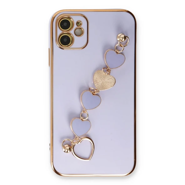 İphone 12 Kılıf Esila Silikon - Lila - Resim 2