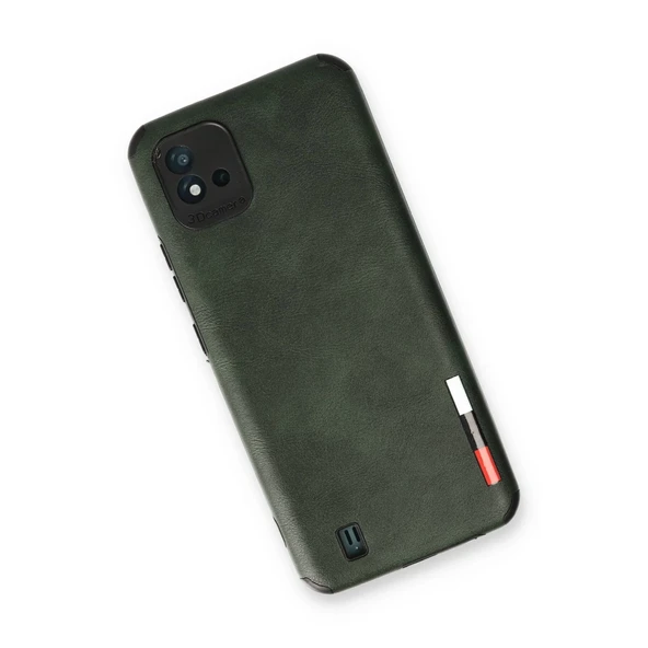 Realme C11 2021 Kılıf Loop Deri Silikon - Yeşil - Resim 3