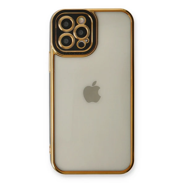 İphone 12 Pro Max Kılıf Liva Lens Silikon - Siyah - Resim 2