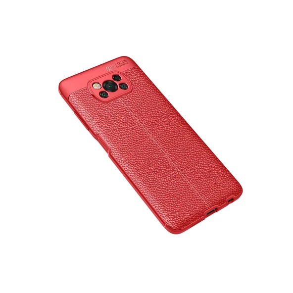 Xiaomi Pocophone X3 Kılıf Auto Focus Kapak - Kırmızı ürün görseli 1