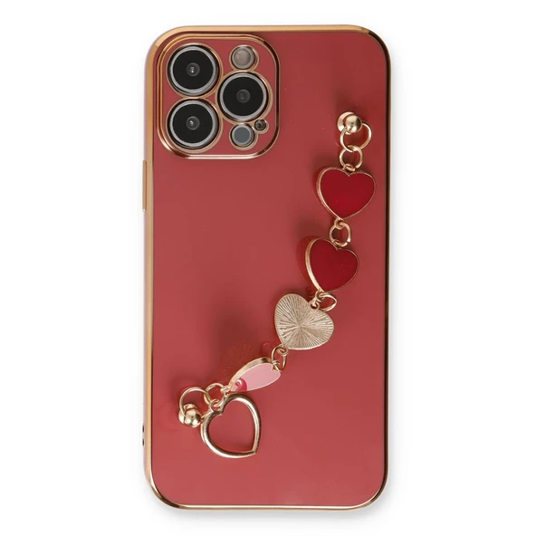 İphone 13 Pro Kılıf Esila Silikon - Kırmızı - Resim 3