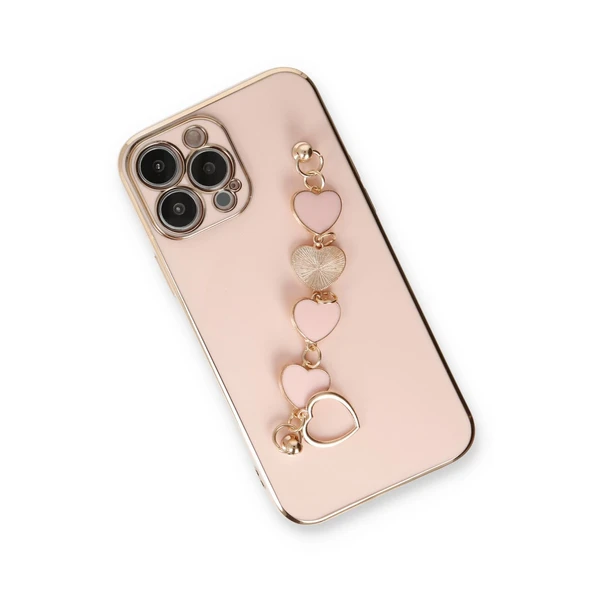 İphone 13 Pro Kılıf Esila Silikon - Pudra - Resim 2