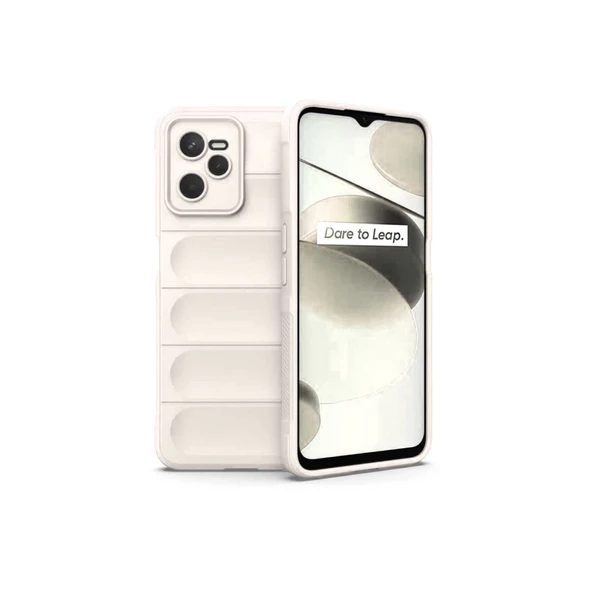 Realme C35 Kılıf Optimum Silikon - Krem ürün görseli 1