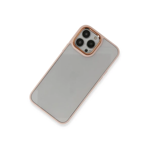 İphone 13 Pro Max Kılıf Dora Kapak - Pudra - Resim 3
