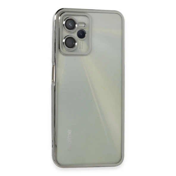 Realme C35 Kılıf Razer Lensli Silikon - Gümüş ürün görseli 1