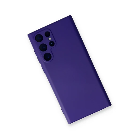 Samsung Galaxy S22 Ultra Kılıf Nano İçi Kadife Silikon - Mor - Resim 3
