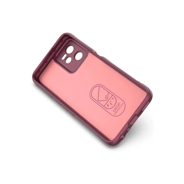 Realme C35 Kılıf Optimum Silikon - Bordo - Resim 4