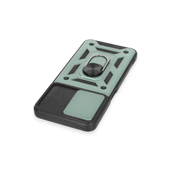 Realme C35 Kılıf Pars Lens Yüzüklü Silikon - Yeşil - Resim 4