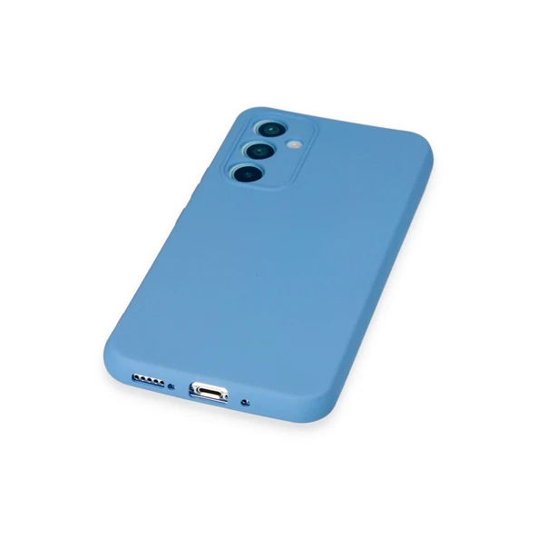 Samsung Galaxy A54 5g Kılıf Nano İçi Kadife Silikon - Mavi - Resim 4