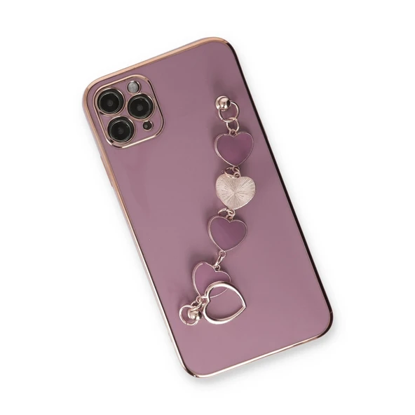 İphone 11 Pro Max Kılıf Esila Silikon - Mor - Resim 2