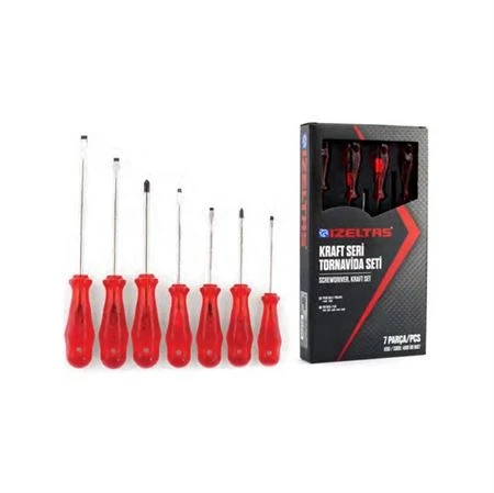 İzeltaş 4100008107 Kraft Tornavida Seti 7 Parça - Resim 2