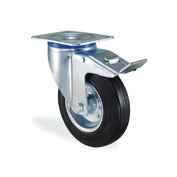 Döner Tablalı Teker (Frenli) - 80x25 - SLP HKS311 - 1 Adet ürün görseli 1