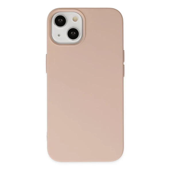 İphone 14 Plus Kılıf Nano İçi Kadife Silikon - Pudra ürün görseli 1