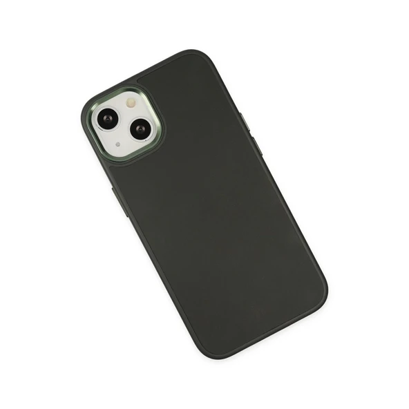 İphone 14 Plus Kılıf Asya Deri Silikon - Koyu Yeşil - Resim 3