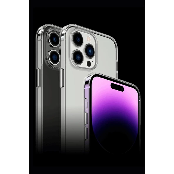 İphone 14 Pro Kılıf Tron Şeffaf Magsafe Kapak - Derin Mor - Resim 4