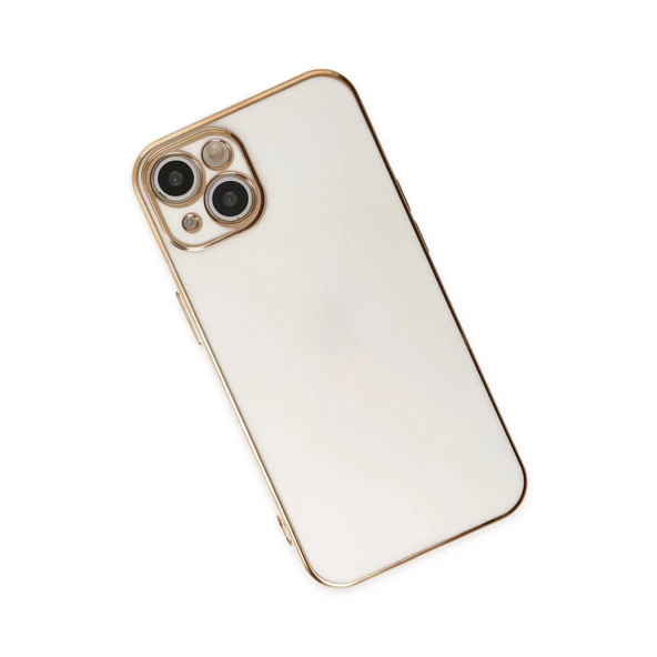 İphone 14 Plus Kılıf Volet Silikon - Beyaz - Resim 3