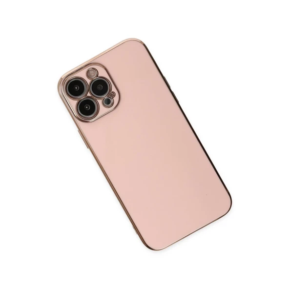 İphone 14 Pro Max Kılıf Volet Silikon - Pembe - Resim 3