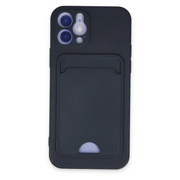 İphone 12 Kılıf Kelvin Kartvizitli Silikon - Lacivert ürün görseli 1